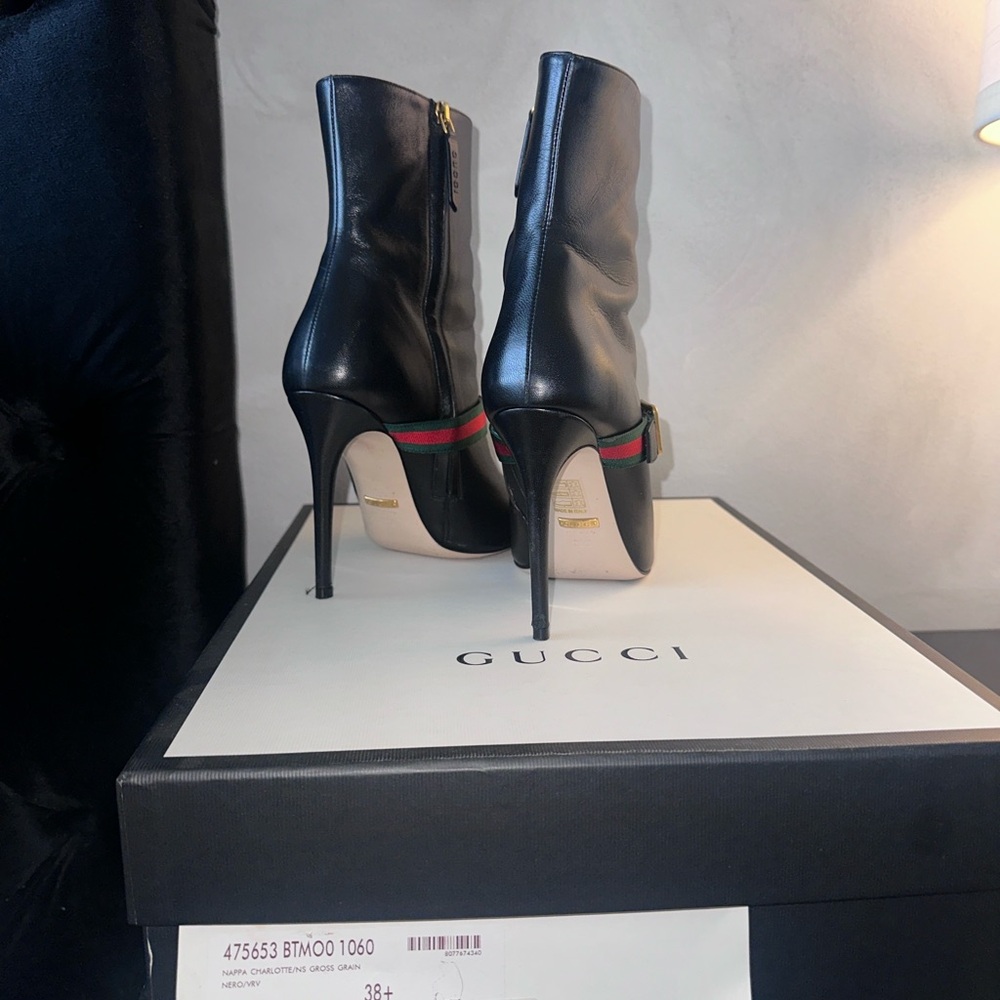 Gucci Black Leather Ankle Boots - Picture 2 of 2